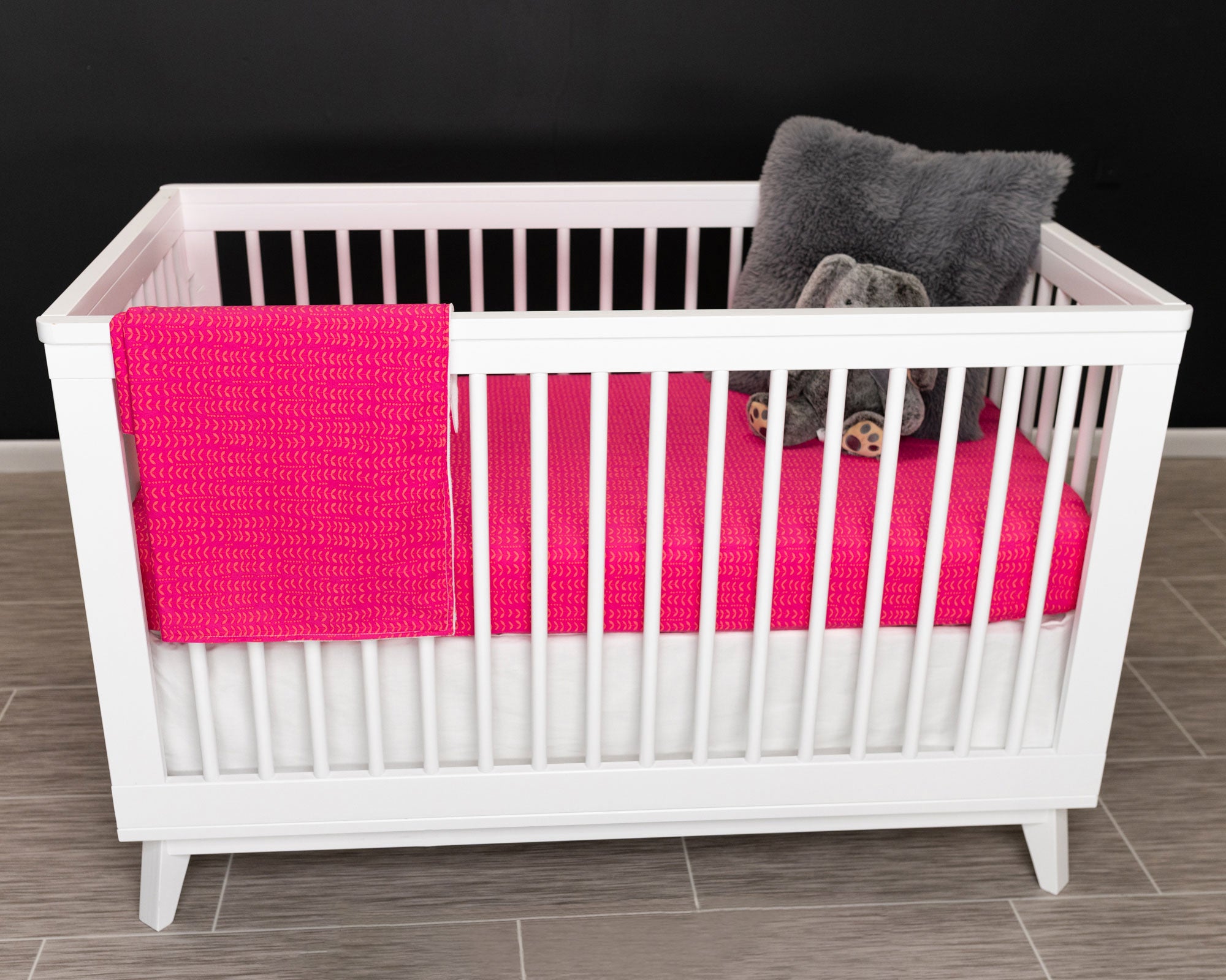 Dreamy Ferns - Classic Nursery Bedding Set - Marigold on Fuchsia - Olli+Lime